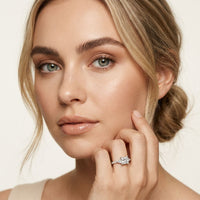 2CTW Princess Lab Grown Diamond Calystra Three Stone Ring