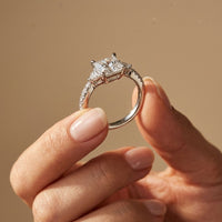 2CTW Princess Lab Grown Diamond Calystra Three Stone Ring