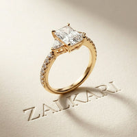 2CTW Radiant Lab Grown Diamond Three Stone Lunessa Ring