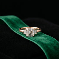 1.70CTW Asscher Evermont Lab Grown Diamond Three Stone Ring For Her