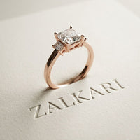 1.70CTW Asscher Evermont Lab Grown Diamond Three Stone Ring For Her