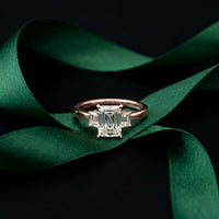1.70CTW Emerald Westbridge Lab Grown Diamond Three Stone Ring