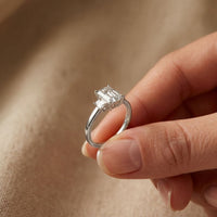 1.70CTW Emerald Westbridge Lab Grown Diamond Three Stone Ring