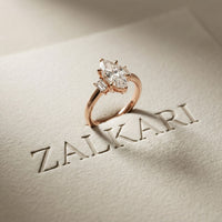 1.70CTW Marquise Marquette Lab Grown Diamond Three Stone Ring