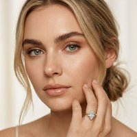 1.70CTW Marquise Marquette Lab Grown Diamond Three Stone Ring