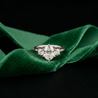 Oval Rosalyn Lab Grown Diamond Three Stone Ring 1.70CTW
