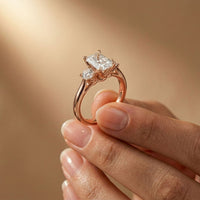 Radiant Cut Lab Grown Diamond Three Stone Ring 1.70CTW