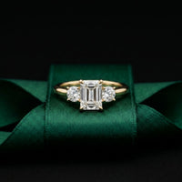 Radiant Cut Lab Grown Diamond Three Stone Ring 1.70CTW