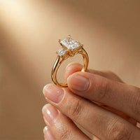 Radiant Cut Lab Grown Diamond Three Stone Ring 1.70CTW
