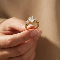 Aveline Lab Grown Diamond Three Stone Ring 3.40CTW Oval Cut