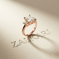 3.40CTW Radiant Cut Lab Grown Diamond Three Stone