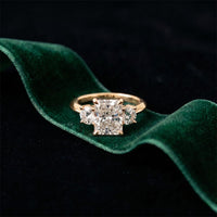 3.40CTW Radiant Cut Lab Grown Diamond Three Stone