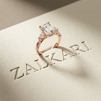 2.50CTW Emerald Cut Solenne Lab Grown Diamond Three Stone Ring For Her