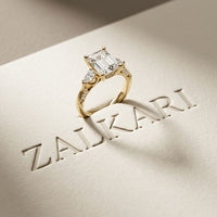 2.50CTW Emerald Cut Solenne Lab Grown Diamond Three Stone Ring For Her