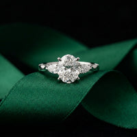 2.50CTW Oval Soleia Lab Grown Diamond Three Stone Ring For Her