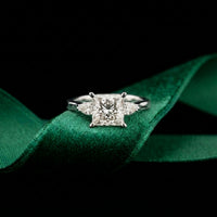 2.50CTW Princess Sorella Lab Grown Diamond Three Stone Ring