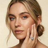 1.90CTW Cushion Solstice Lab Grown Diamond Three Stone Ring