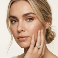 2.40CTW Round Cut Vintage Cathedral Lab Grown Diamond Ring For Women Gold