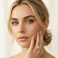 1.80CTW Oval Cut Three Stone Lab Grown Diamond Engagement Ring For Women Rose Gold