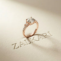 2.30CTW Round Cut Nature Inspired Lab Grown Diamond Engagement Ring For Women Rose Gold