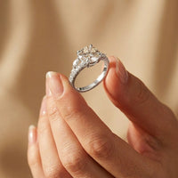 2.30CTW Round Cut Nature Inspired Lab Grown Diamond Engagement Ring For Women White