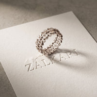 0.30CTW Round Cut Geometric Eternity Lab Grown Diamond Wedding Band For Women White