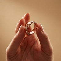 0.20CTW Round Cut Modern Link Lab Grown Diamond Wedding Band For Women Rose Gold