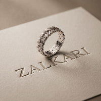 0.40CTW Round Cut Leaf Motif Lab Grown Band For Women White