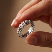 0.40CTW Round Cut Designer Lab Grown Diamond Band For Women White