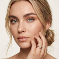 0.70CTW Round Cut Nature-Inspired Eternity Lab Grown Band For Women white