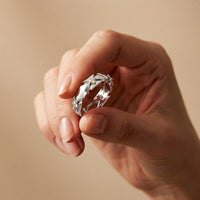 0.20CTW Round Cut Angular Motif Lab Grown Band For Women White