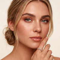 0.70CTW Round Cut Minimalist Luxury Lab Grown Band For Women Rose Gold