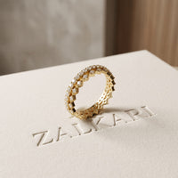 0.70CTW Round Cut Minimalist Luxury Lab Grown Band For Women Gold