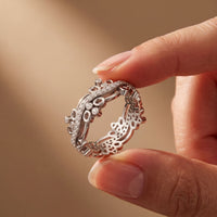 0.45CTW Round Cut Sculptural Lab Grown Band For Women White
