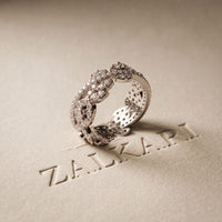 1.25CTW Round Cut Marquise Leaf Motif Lab Grown Band For Women White