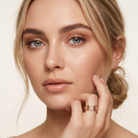 0.10CTW Round Cut Designer-Inspired Lab Grown Band For Women Rose Gold