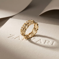0.10CTW Round Cut Designer-Inspired Lab Grown Band For Women Gold