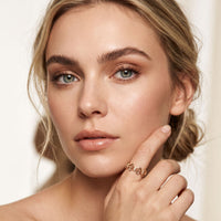 0.30CTW Round Cut Architectural Geometric Lab Grown Band For Women Rose Gold