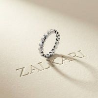 0.30CTW Round Cut Hexagonal Geometric Lab Grown Band For Women White