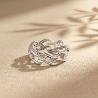 0.25CTW Round Cut Flowing Wave Lab Grown Diamond Band For Women White