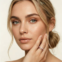 0.40CTW Round Cut Full Eternity Lab Grown Diamond Band Ring For Women Rose Gold
