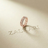 0.40CTW Round Cut Full Eternity Lab Grown Diamond Band Ring For Women Rose Gold