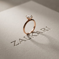 1CTW Round Cut Lab Grown Diamond Solitaire Ring for Women Rose Gold