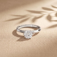 1CTW Round Cut Lab Grown Diamond Solitaire Ring for Women White