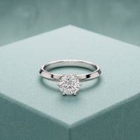 1CTW Round Cut Lab Grown Diamond Solitaire Ring for Women White
