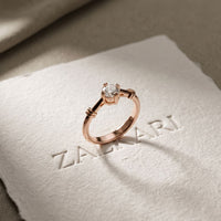 0.35CTW Round Cut Lab Grown Diamond Solitaire Ring for Women Rose Gold