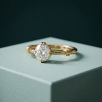 0.35CTW Round Cut Lab Grown Diamond Solitaire Ring for Women Gold