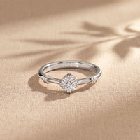 0.35CTW Round Cut Lab Grown Diamond Solitaire Ring for Women white