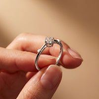 0.35CTW Round Cut Lab Grown Diamond Solitaire Ring for Women white