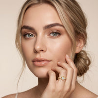 0.40CTW Round Cut Lab Grown Diamond Twist Solitaire Ring for Women Gold